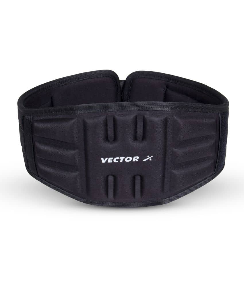 Vector X - Black Synthetic Leather Gym Belt