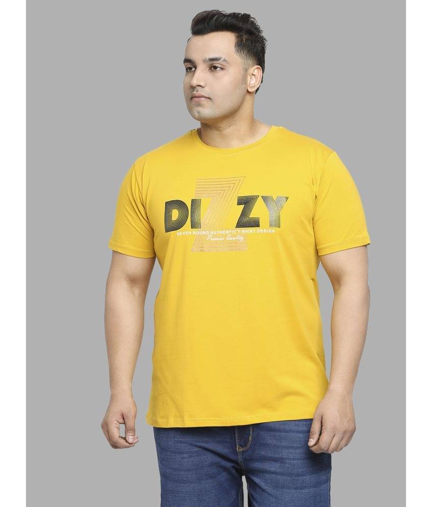 Xmex Pack of 1 Cotton Blend Regular Fit Men's T-Shirt ( Mustard ) Xmex Pack of 1 Cotton Blend Regular Fit Men's T-Shirt ( Mustard )