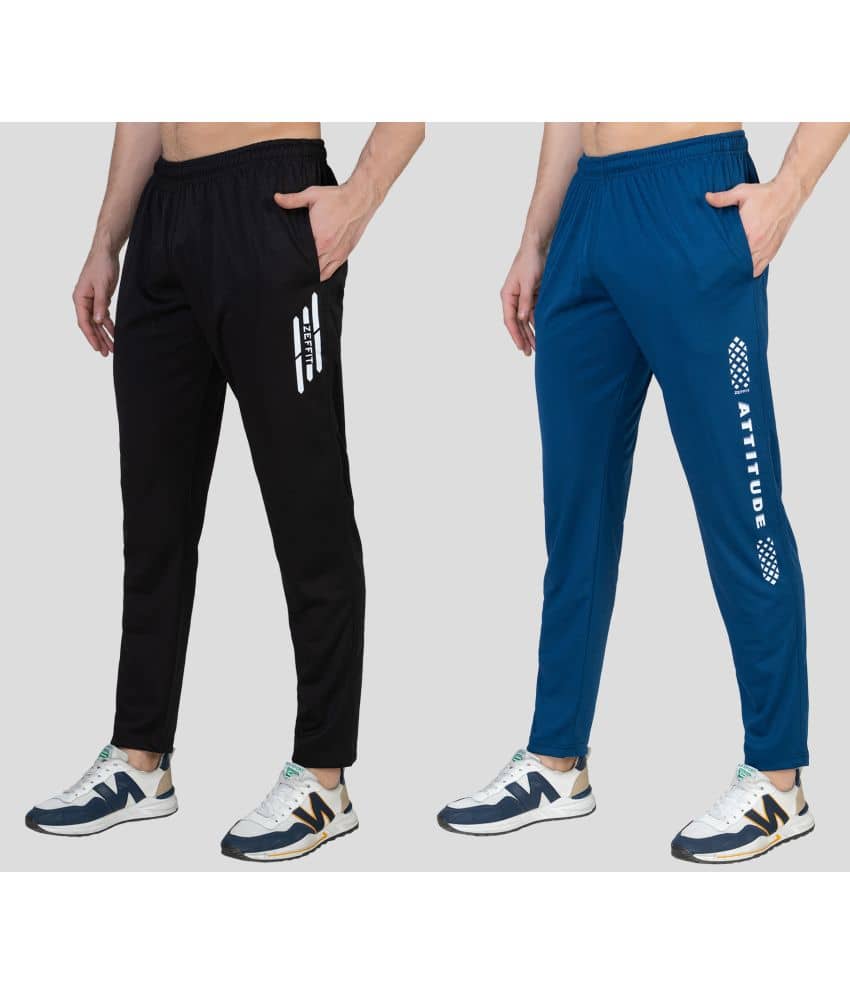 Zeffit - Multicolor Lycra Men's Trackpants ( Pack of 2 ) - Track Pants | Buy online on ZillyBuy