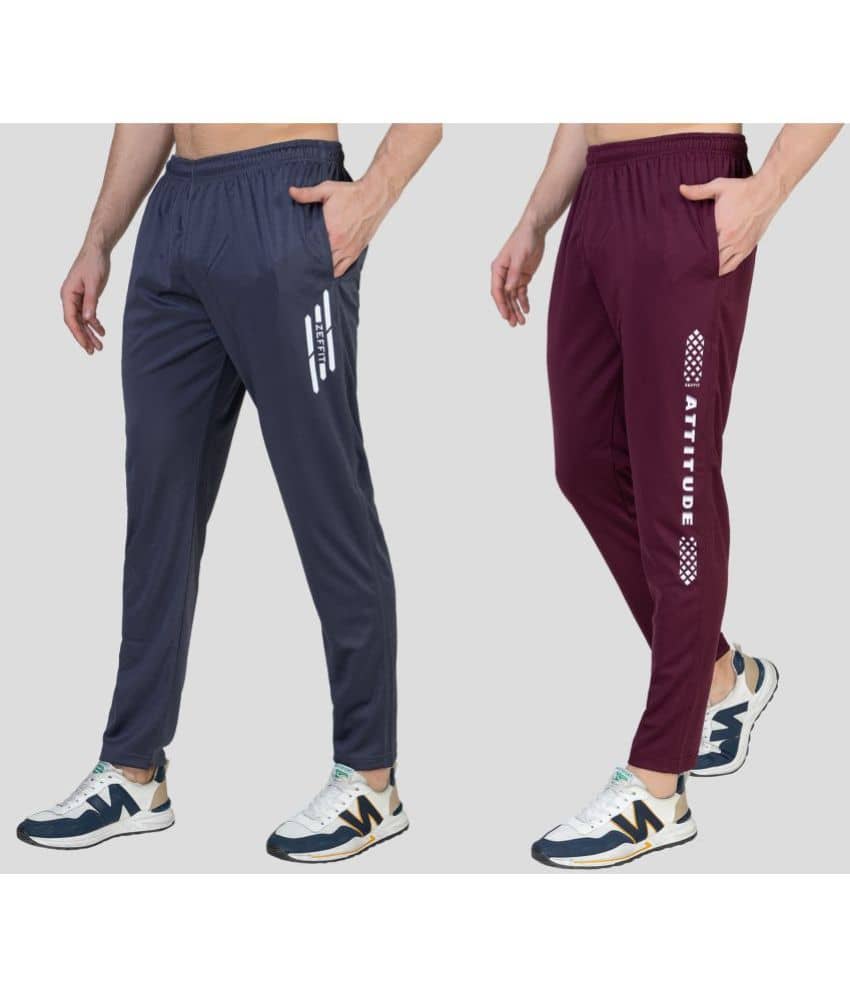 Zeffit - Multicolor Lycra Men's Trackpants ( Pack of 2 ) - Track Pants | Buy online on ZillyBuy
