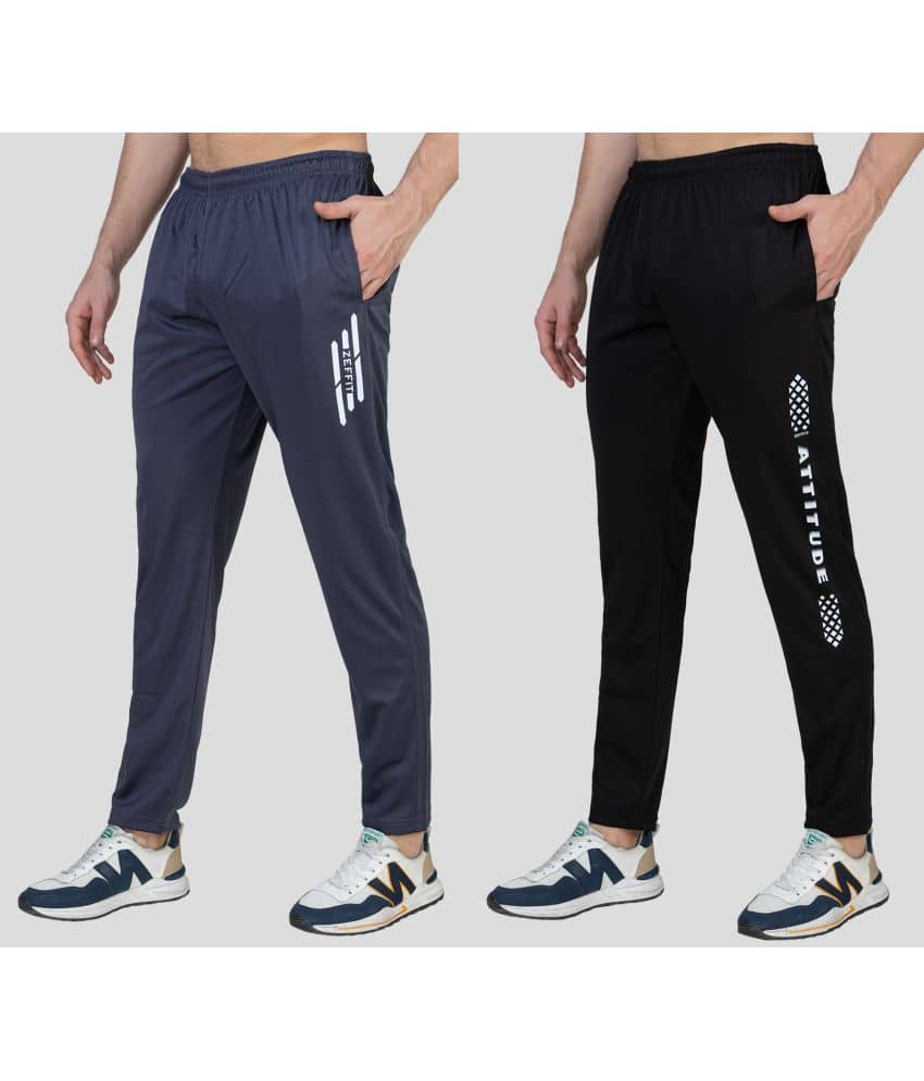 Zeffit - Multicolor Lycra Men's Trackpants ( Pack of 2 ) - Track Pants | Buy online on ZillyBuy