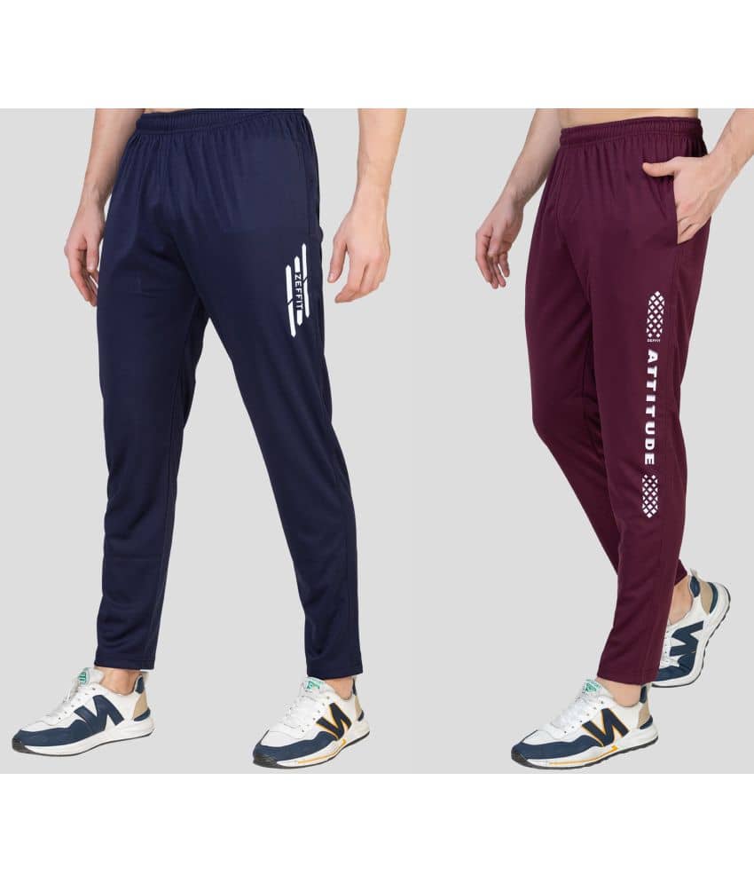 Zeffit - Multicolor Lycra Men's Trackpants ( Pack of 2 ) - Track Pants | Buy online on ZillyBuy