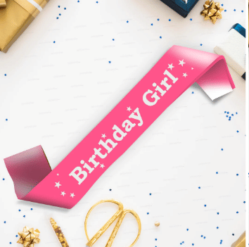     			Blooms Mall Birthday Princess sash For Girls Unique Gifts Birthday Sash, Birthday Princess Sash, Anniversary Sash, Birthday Party Props Satin sash for Girls Boys Women Kids