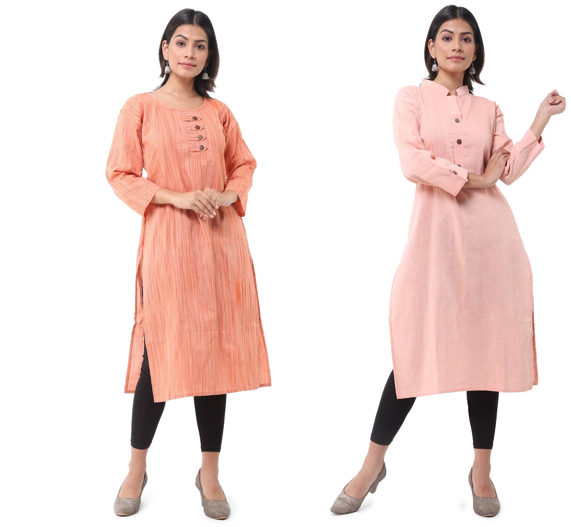DESHBANDHU DBK - Multicolor Cotton Women's Straight Kurti ( Pack of 2 ) DESHBANDHU DBK - Multicolor Cotton Women's Straight Kurti ( Pack of 2 )