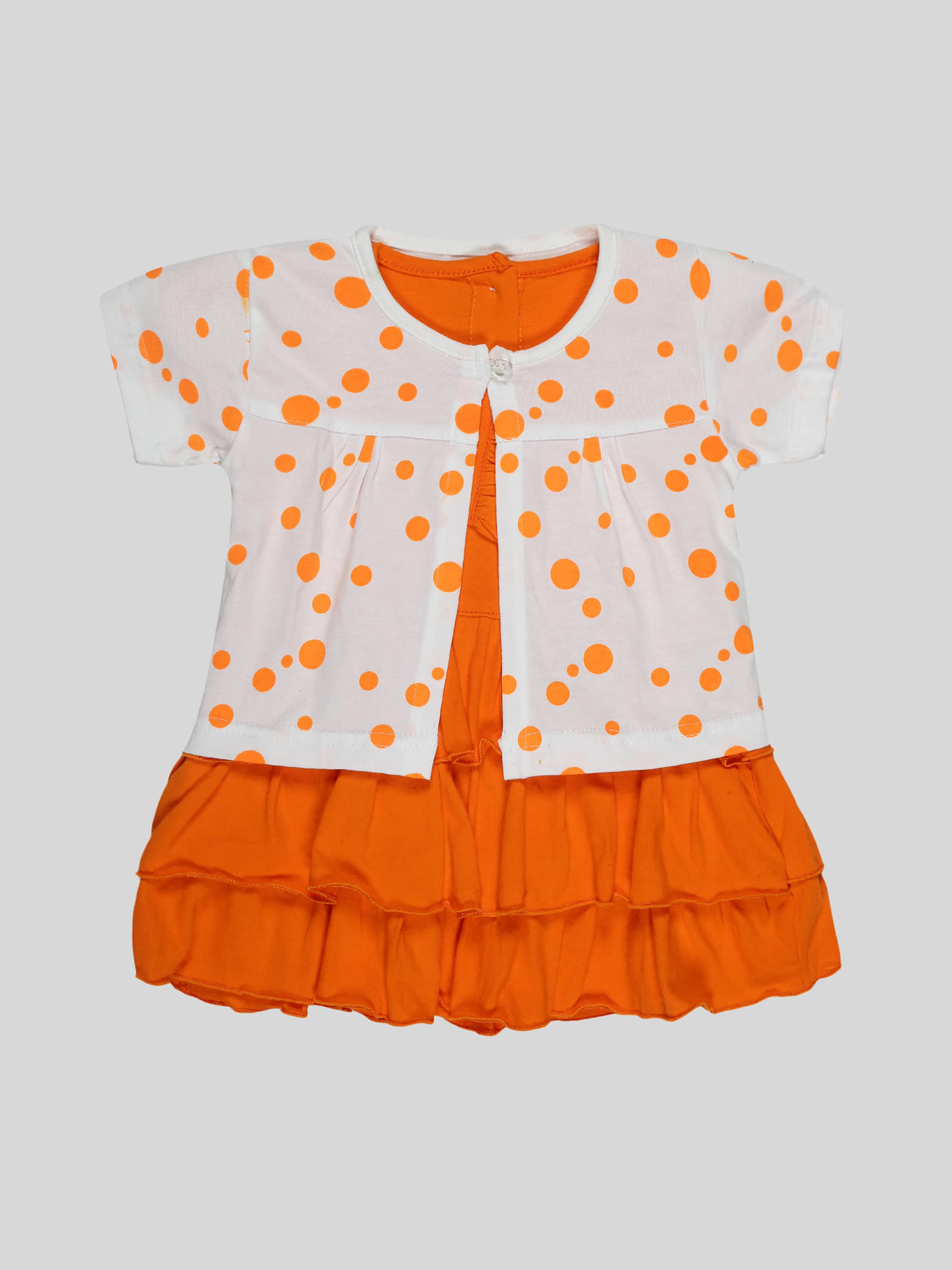    			Diya Pack of 1 Baby Girls Cotton Frock ( Orange )