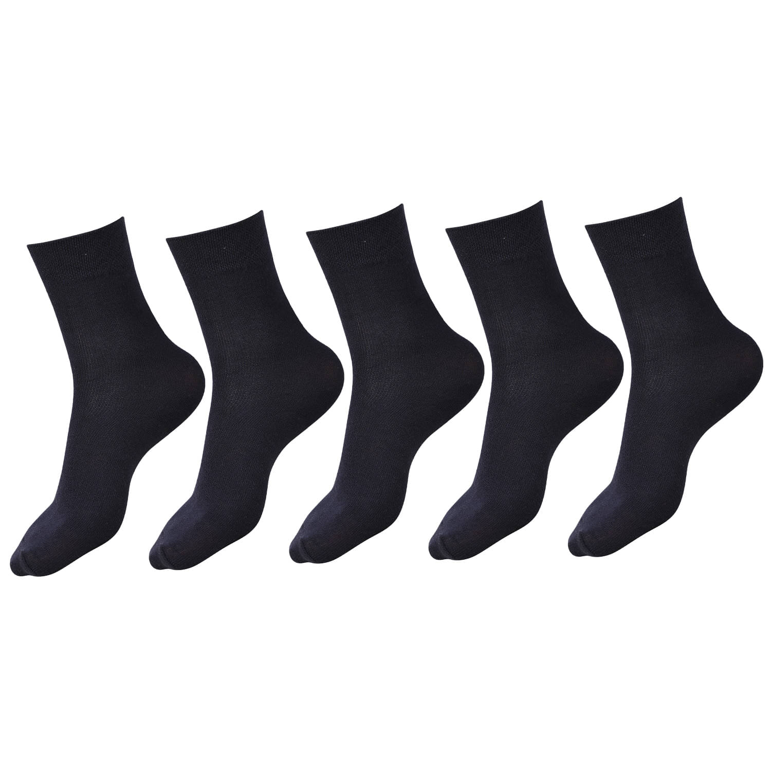 Dollar - Black Cotton Boy's School Socks ( Pack of 5 ) Dollar - Black Cotton Boy's School Socks ( Pack of 5 )