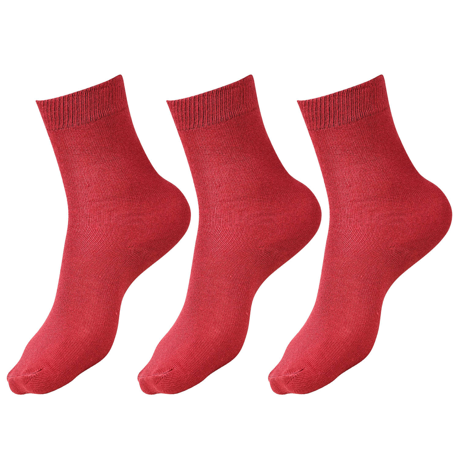 Dollar - Red Cotton Boy's School Socks ( Pack of 3 ) Dollar - Red Cotton Boy's School Socks ( Pack of 3 )