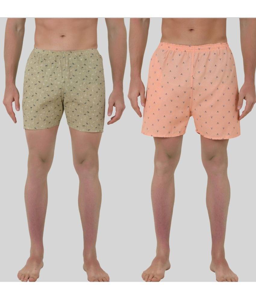     			Forbro Pack of 2 Cotton Blend Boxers For Men's ( Multicolor )