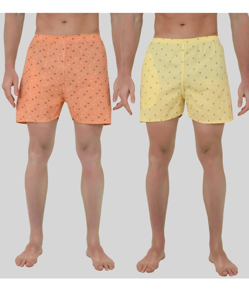 Forbro Pack of 2 Cotton Blend Boxers For Men's ( Multicolor )