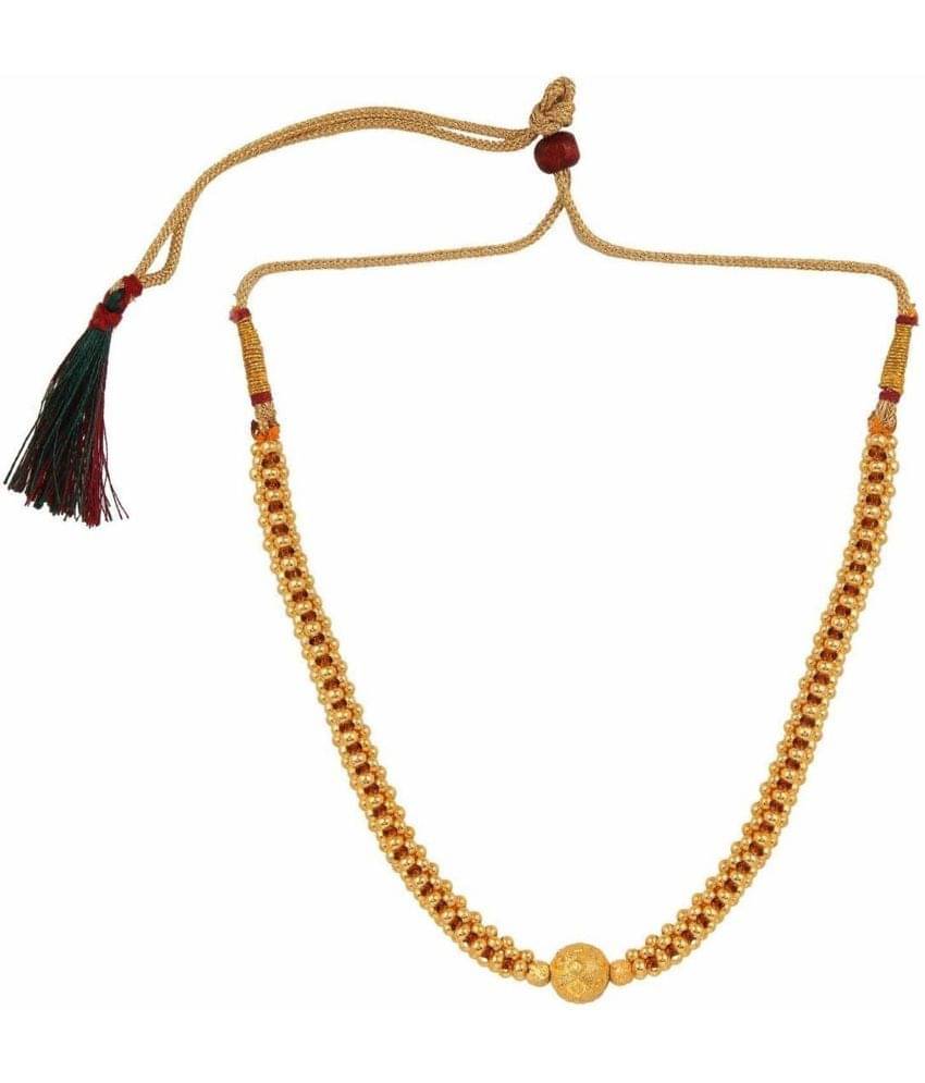     			HEER COLLECTION - Gold Pearls Necklace ( Pack of 1 )