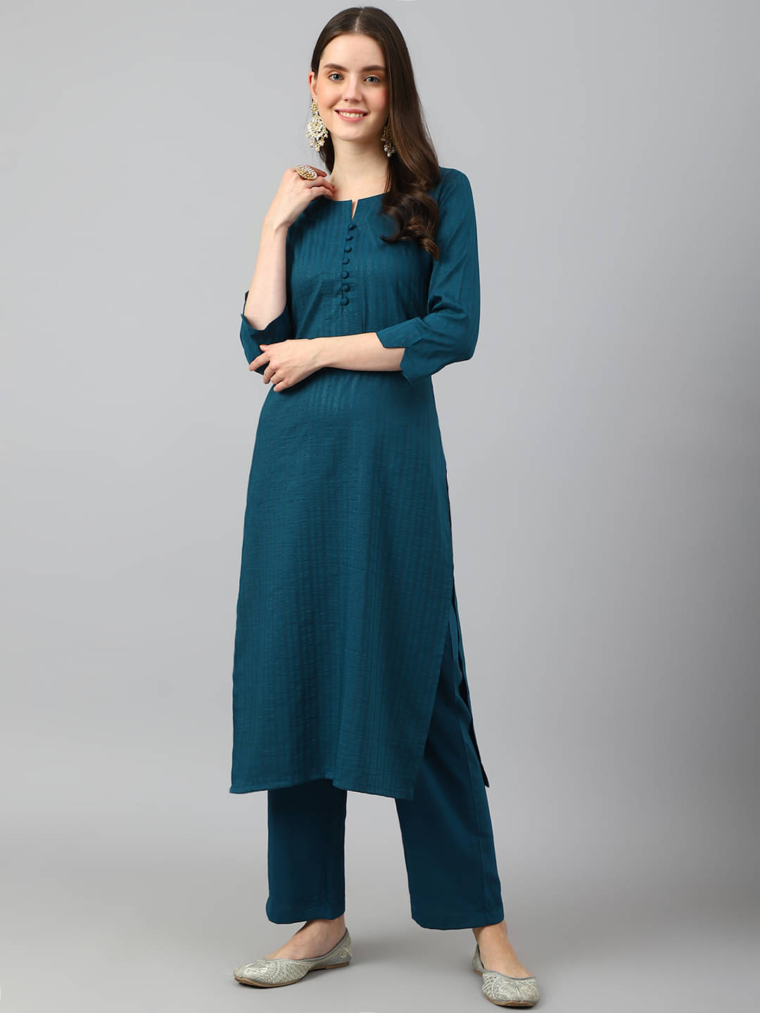 Hritika - Teal Straight Viscose Women's Stitched Salwar Suit ( Pack of 1 ) Hritika - Teal Straight Viscose Women's Stitched Salwar Suit ( Pack of 1 )