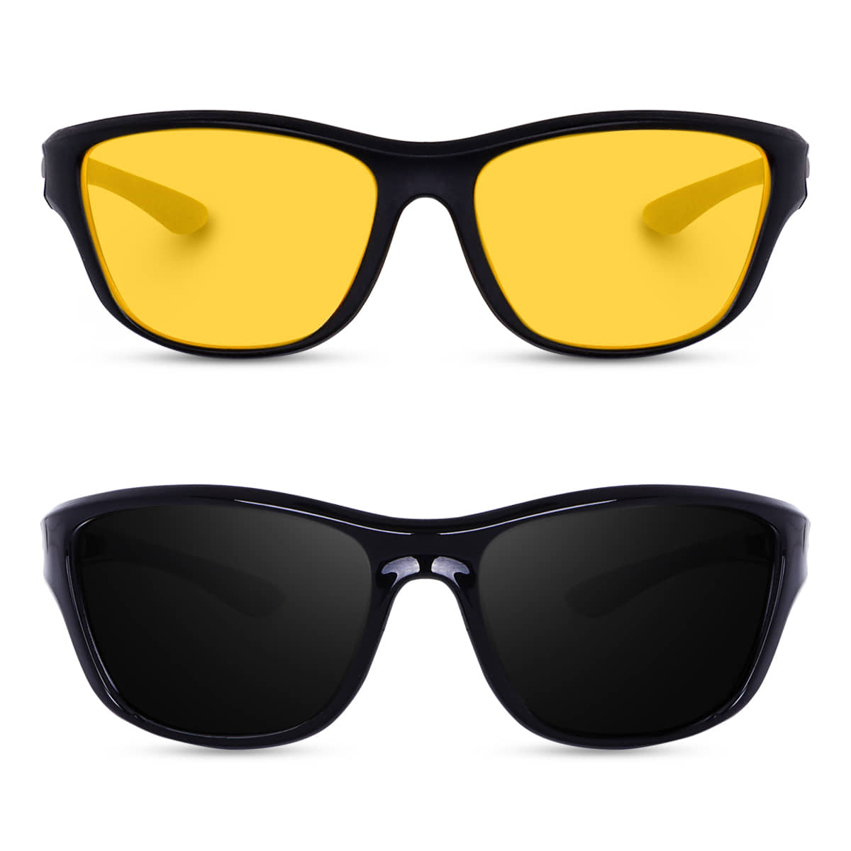 Kanny Devis - Night Vision Yellow Riding Goggles ( Pack of 2 )