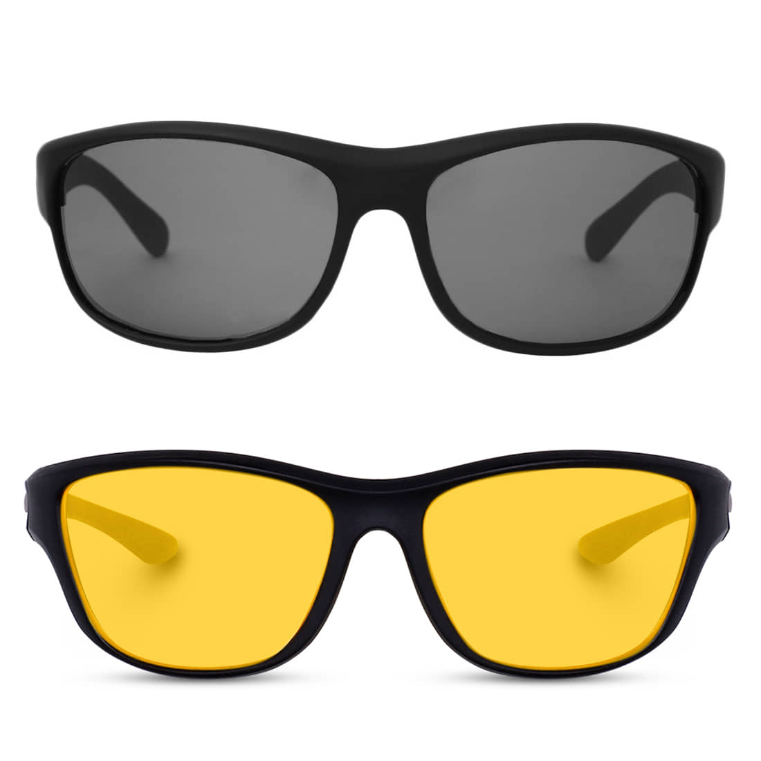Kanny Devis - Night Vision Yellow Riding Goggles ( Pack of 2 )