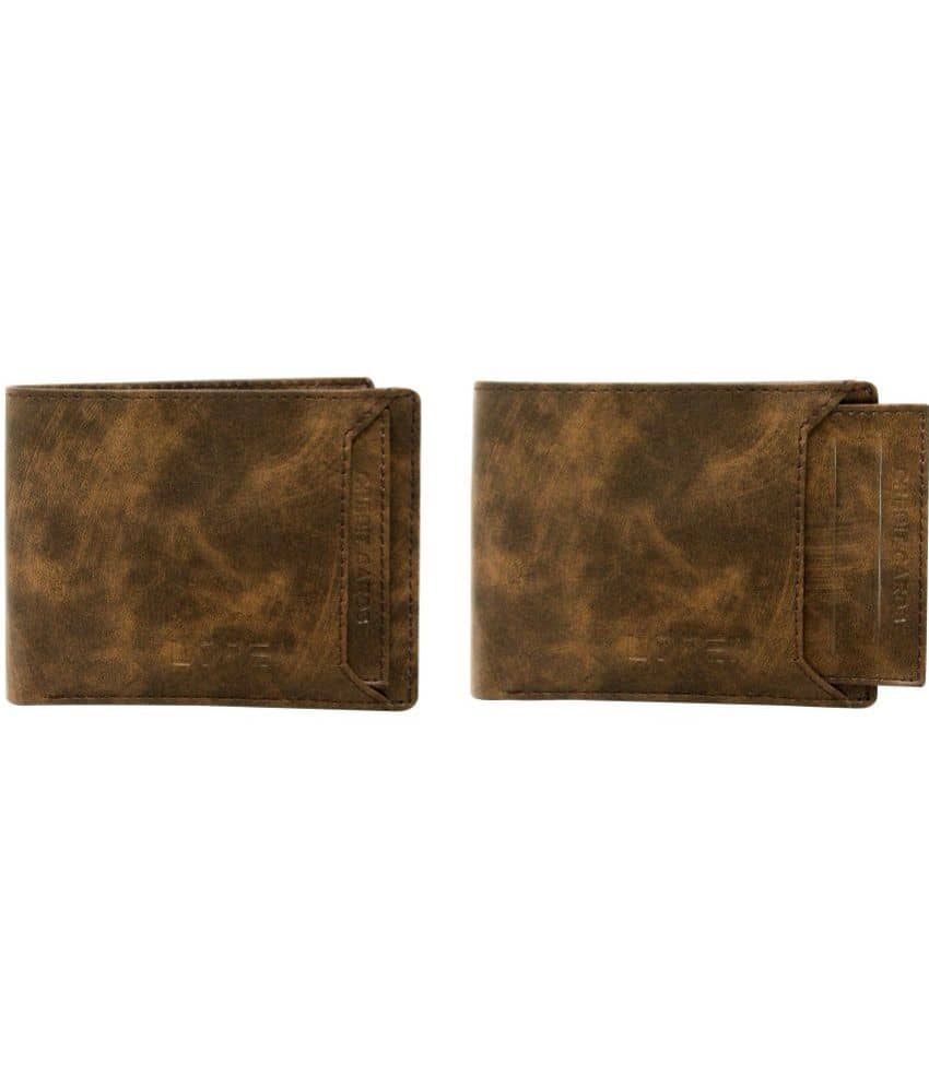 Lorem - Brown Faux Leather Men's Two Fold Wallet ( Pack of 1 ) - Handbags | Buy online on ZillyBuy