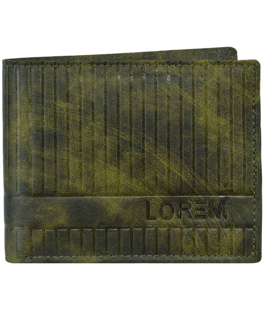     			Lorem - Green Faux Leather Men's Two Fold Wallet ( Pack of 1 )