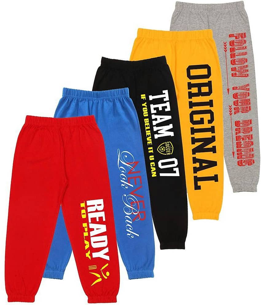 MIST N FOGG Pack of 5 Boys Cotton Blend Trackpant ( Multi ) - Track Pants | Buy online on ZillyBuy