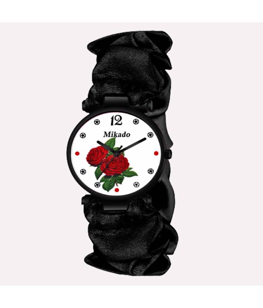     			Mikado - Black Fabric Analog Womens Watch