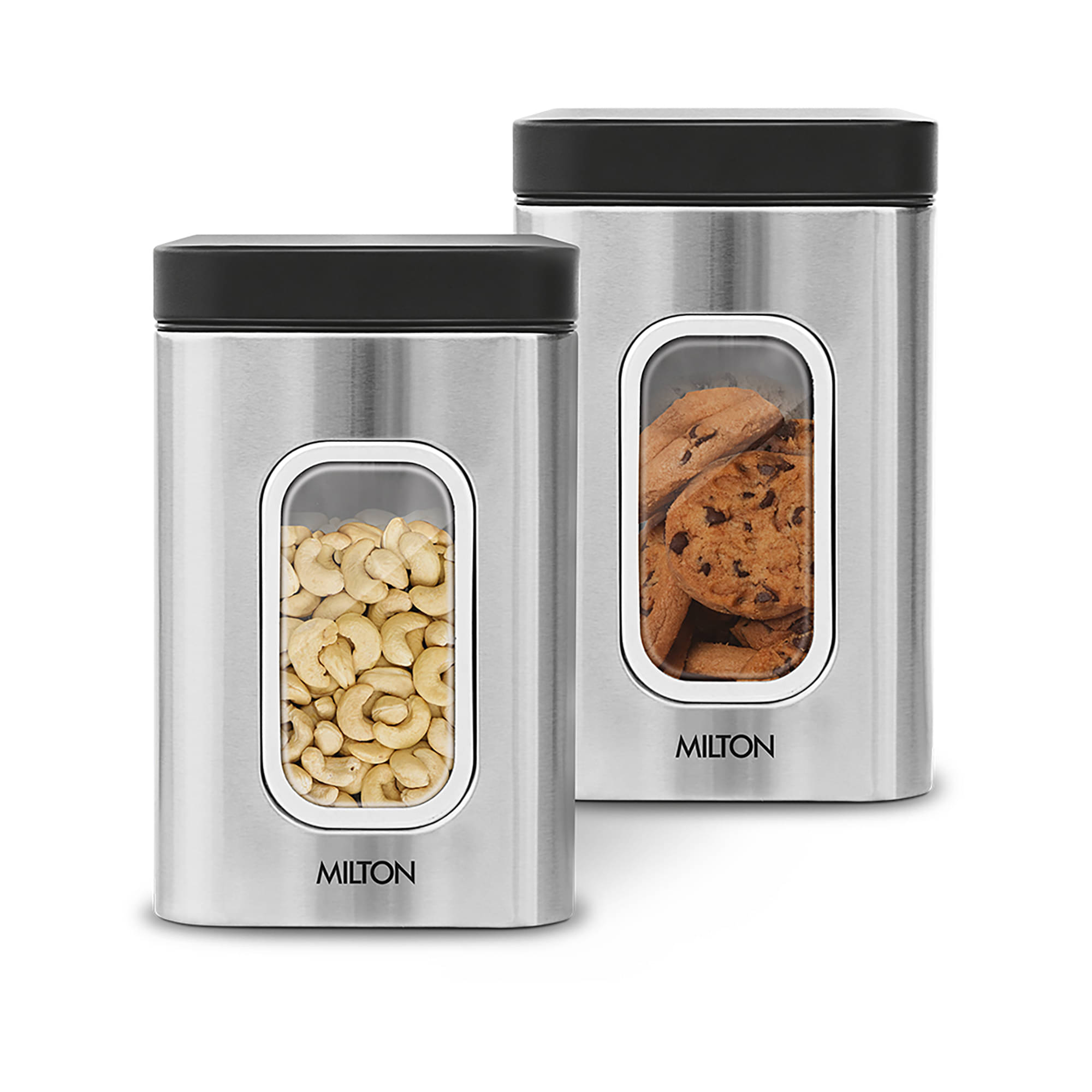     			STEEL CLEAR SQUARE JAR 1000 - 2 PCS SET