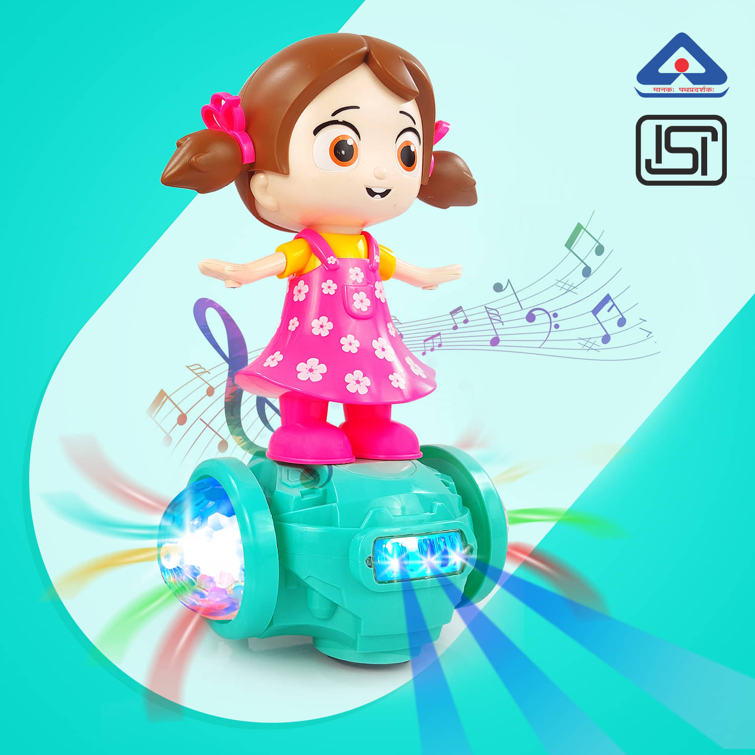     			NHR 360 Degree Rotating Musical Dancing Girl with 5D Light & Musical Sound Multicolor Activity Play Center Toy Bump and Go for Kids Early Learning Educational Toys for Kids (3+ Years, Multi)