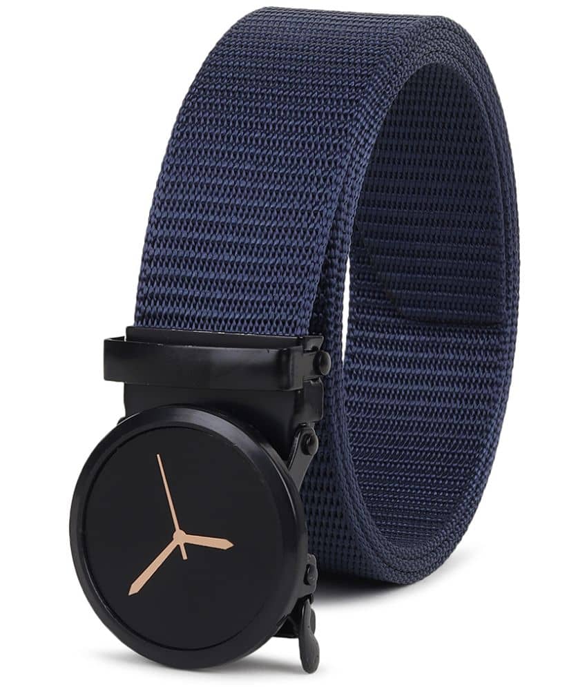 SILKSHOPPING - Black Nylon Men's Casual Belt ( Pack of 1 )