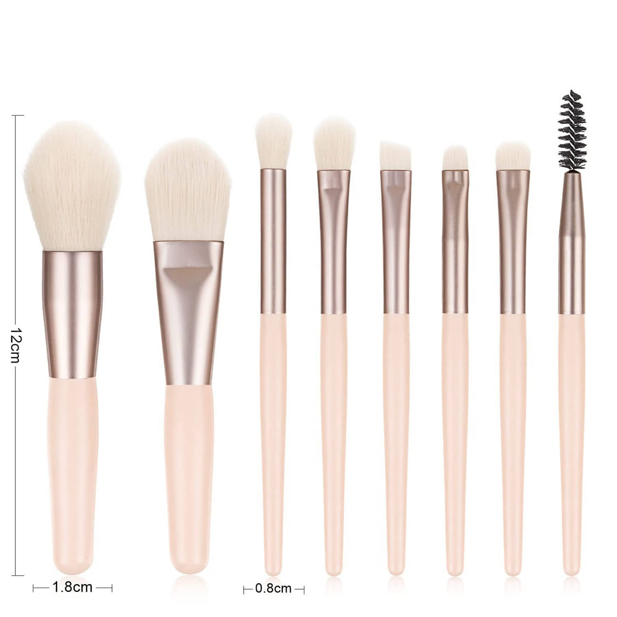 SkinPlus Cosmetics 8 Pcs Wooden Synthetic Foundation Brush,Concealer Brush 8 Pcs 100 g SkinPlus Cosmetics 8 Pcs Wooden Synthetic Foundation Brush,Concealer Brush 8 Pcs 100 g