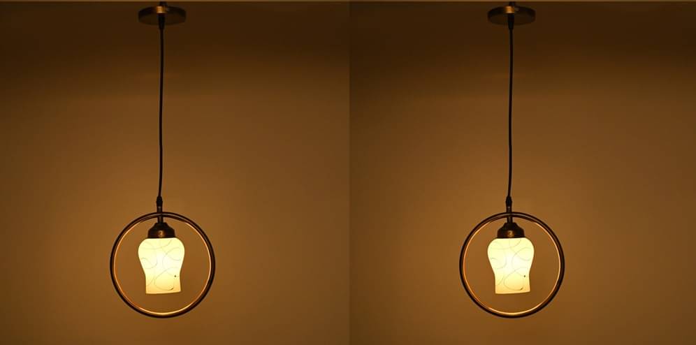 Somil Glass Ceiling Light Pendant White - Pack of 2 Somil Glass Ceiling Light Pendant White - Pack of 2