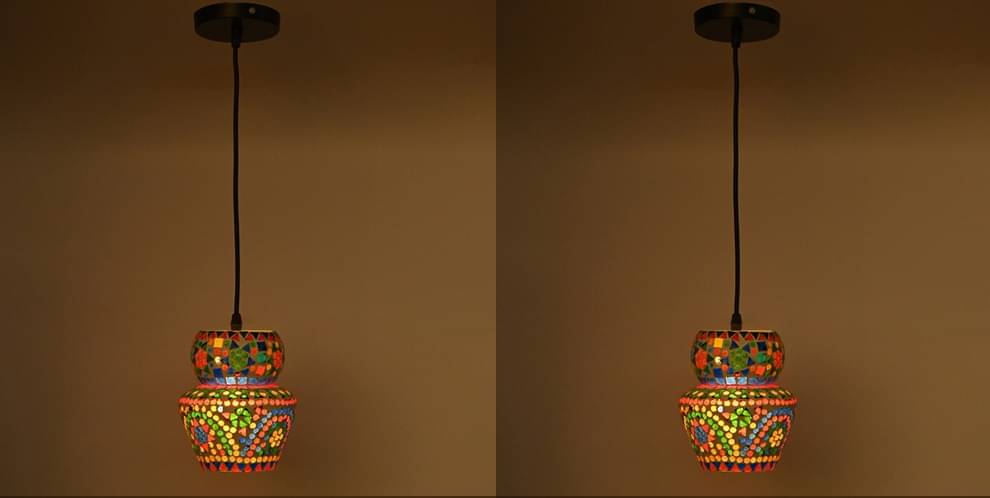 Somil Glass Ceiling Light Pendant Multi - Pack of 2 Somil Glass Ceiling Light Pendant Multi - Pack of 2