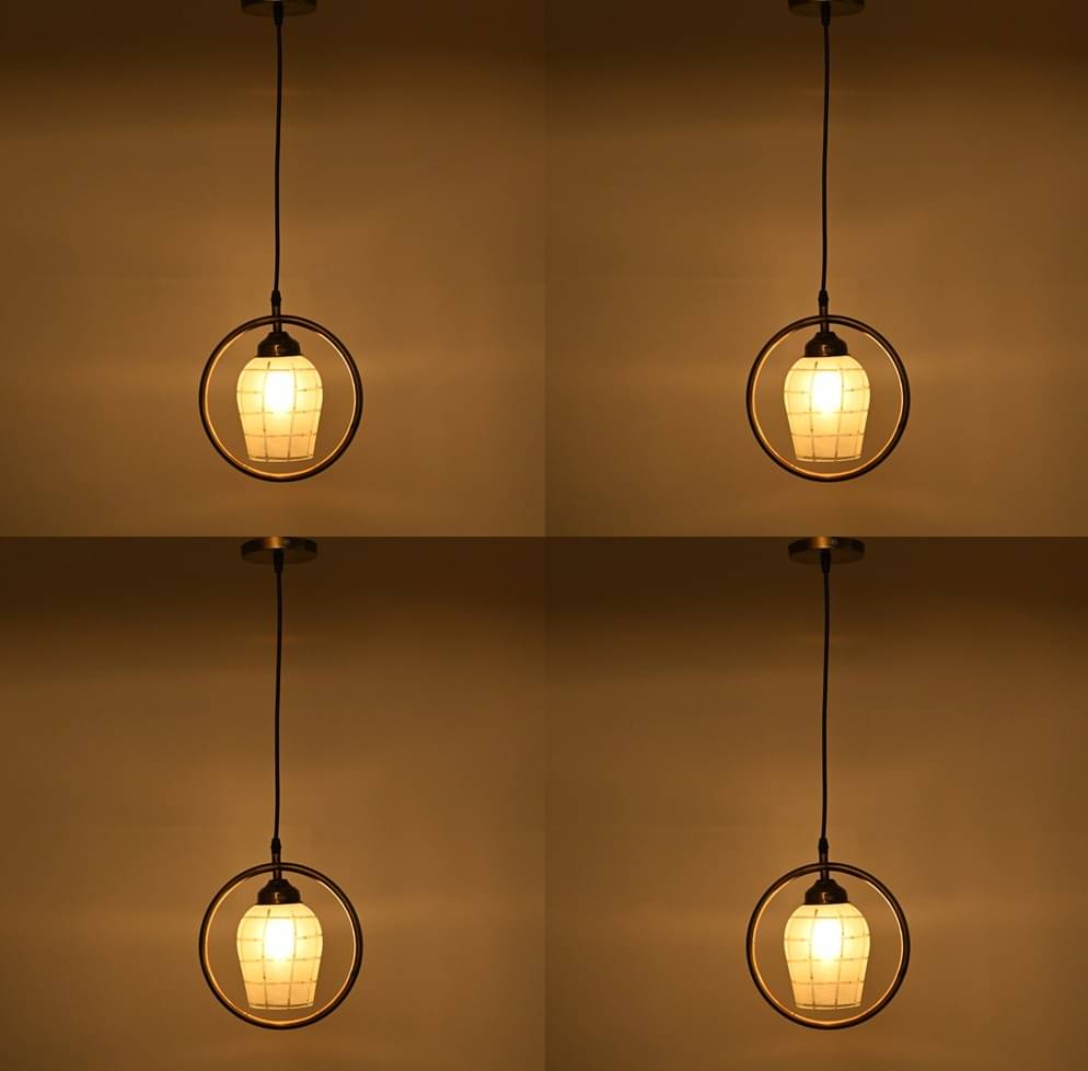 Somil Glass Ceiling Light Pendant White - Pack of 4 Somil Glass Ceiling Light Pendant White - Pack of 4