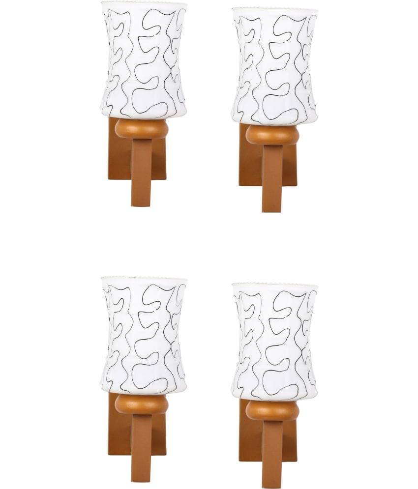     			Somil - White Wallchiere ( Pack of 4 )