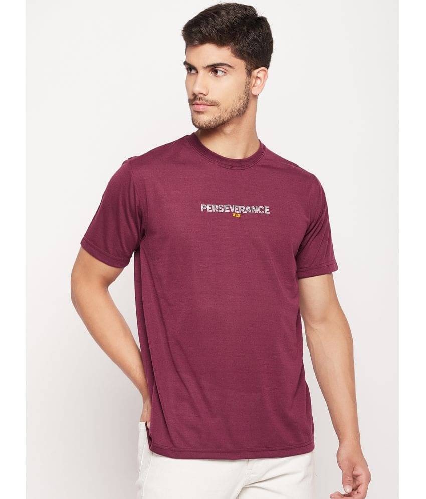 UBX Pack of 1 Cotton Blend Regular Fit Men's T-Shirt ( Burgundy ) UBX Pack of 1 Cotton Blend Regular Fit Men's T-Shirt ( Burgundy )