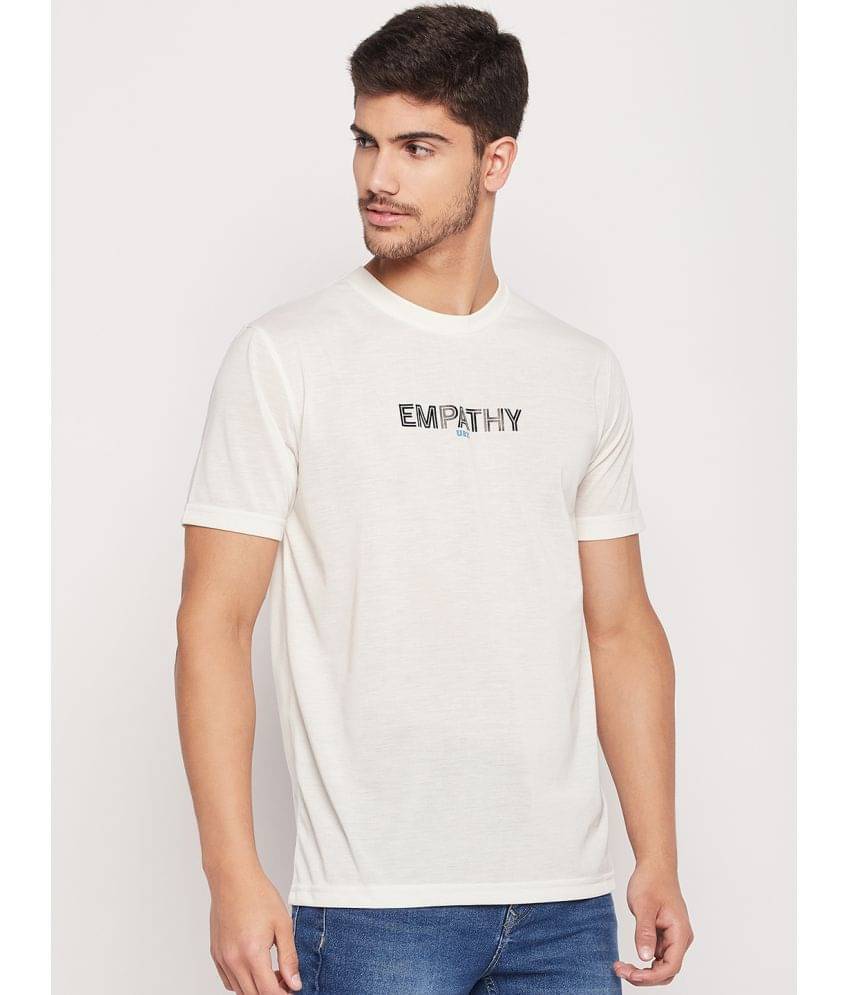 UBX Pack of 1 Cotton Blend Regular Fit Men's T-Shirt ( Off White ) UBX Pack of 1 Cotton Blend Regular Fit Men's T-Shirt ( Off White )