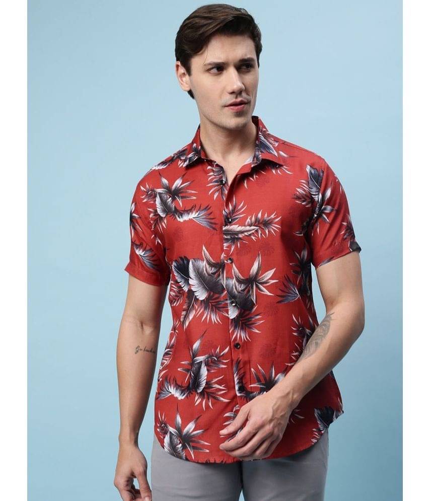 Veirdo - Red Polyester Regular Fit Men's Casual Shirt ( Pack of 1 ) Veirdo - Red Polyester Regular Fit Men's Casual Shirt ( Pack of 1 )