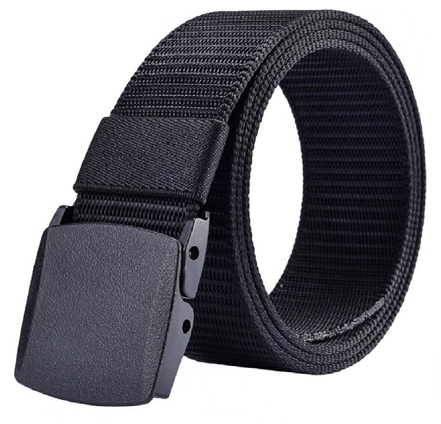 ZACH - Black Canvas Men's Casual Belt ( Pack of 1 ) ZACH - Black Canvas Men's Casual Belt ( Pack of 1 )