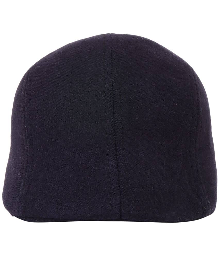 Zacharias - Black Cotton Men's Cap ( Pack of 1 )