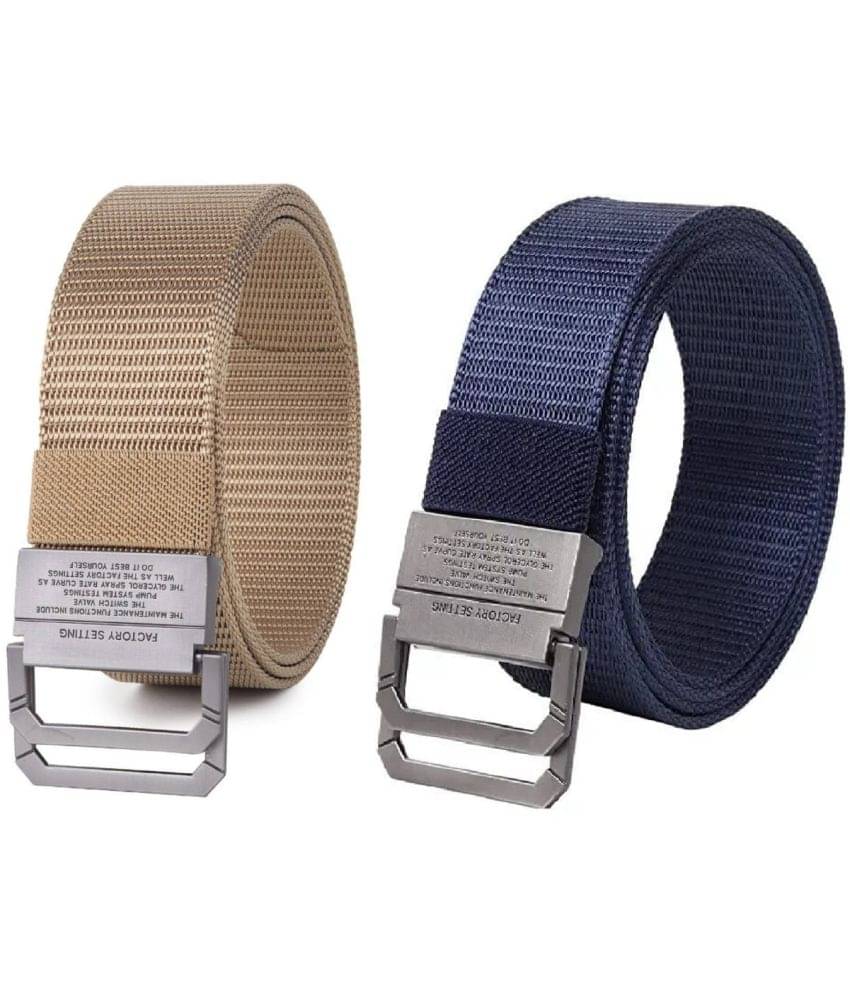 Zacharias - Multicolor Canvas Men's Casual Belt ( Pack of 2 ) Zacharias - Multicolor Canvas Men's Casual Belt ( Pack of 2 )
