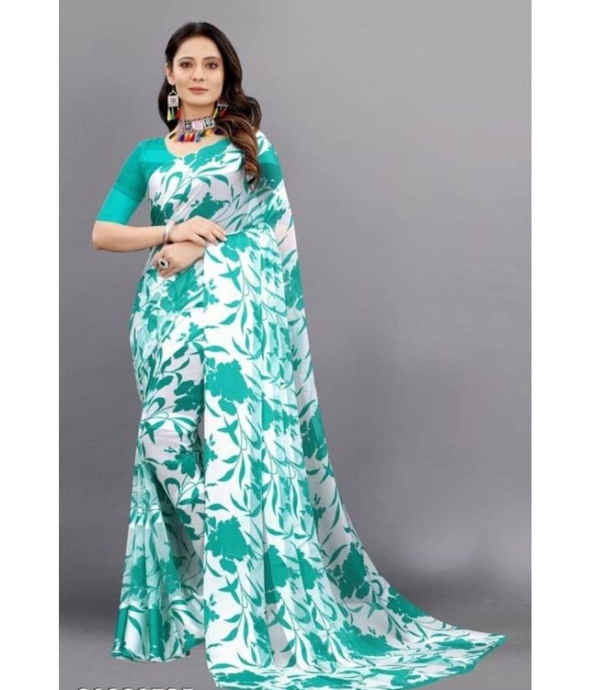    			sanwariya Georgette Printed Saree With Unstitched Blouse Piece ( SkyBlue )