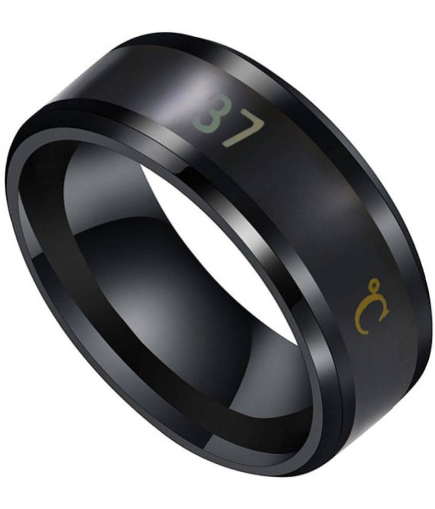     			FASHION FRILL - Black Rings ( Pack of 1 )
