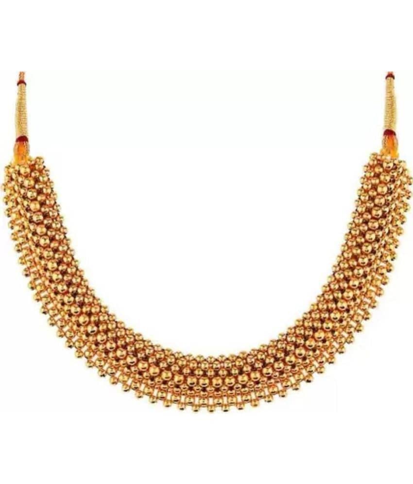 HEER COLLECTION - Gold Pearls Necklace ( Pack of 1 )