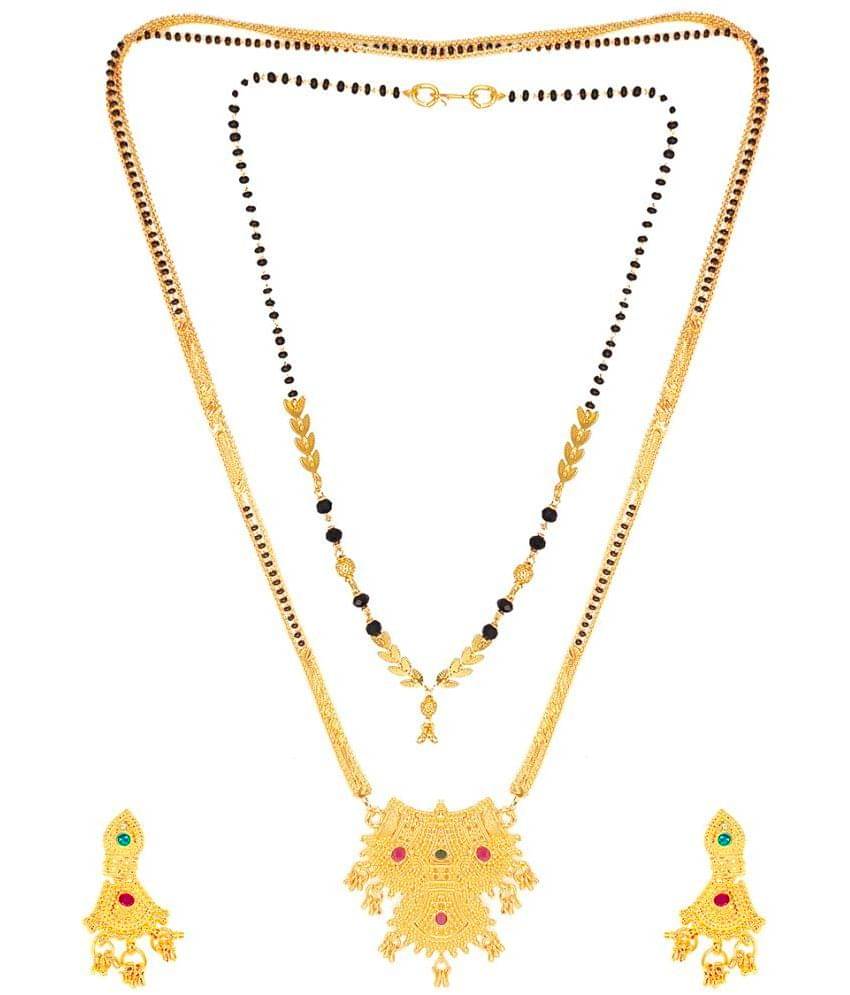     			KRIMO - Golden Mangalsutra Set ( Pack of 2 )