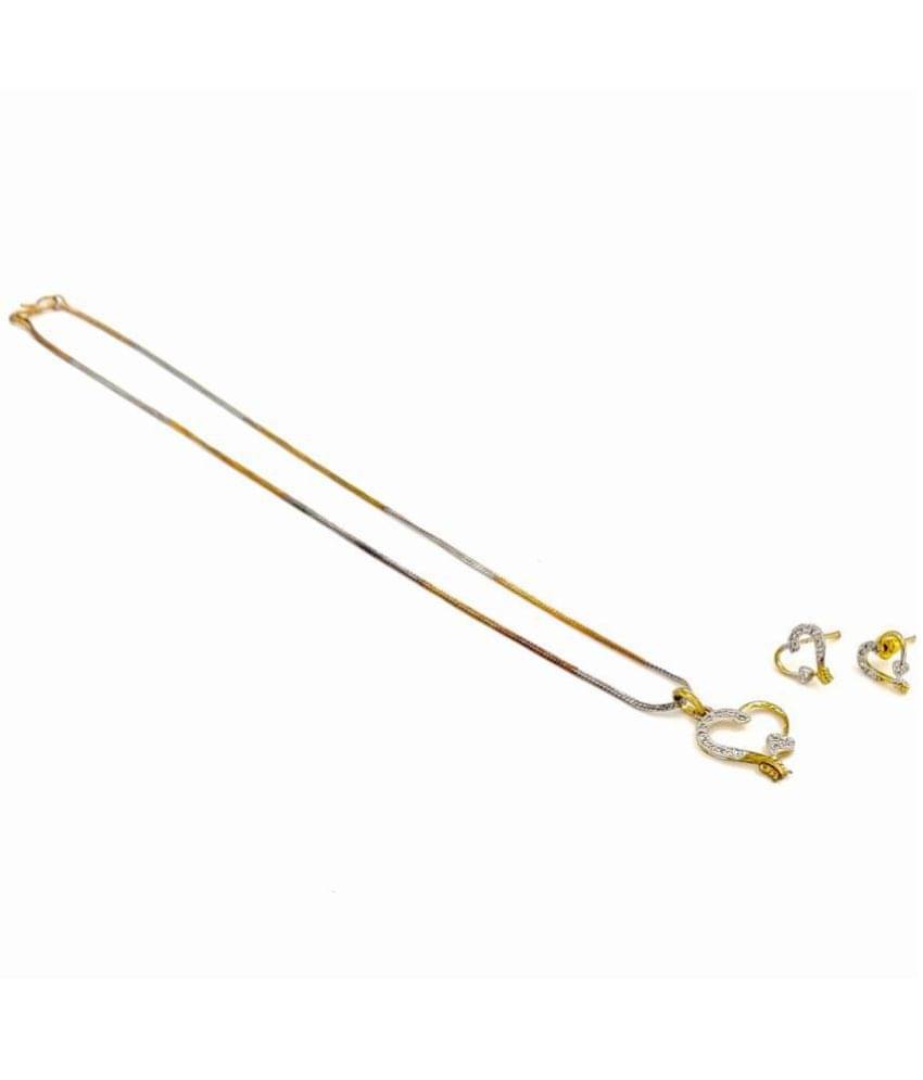     			PUJVI - Silver Pendant set ( Pack of 1 )
