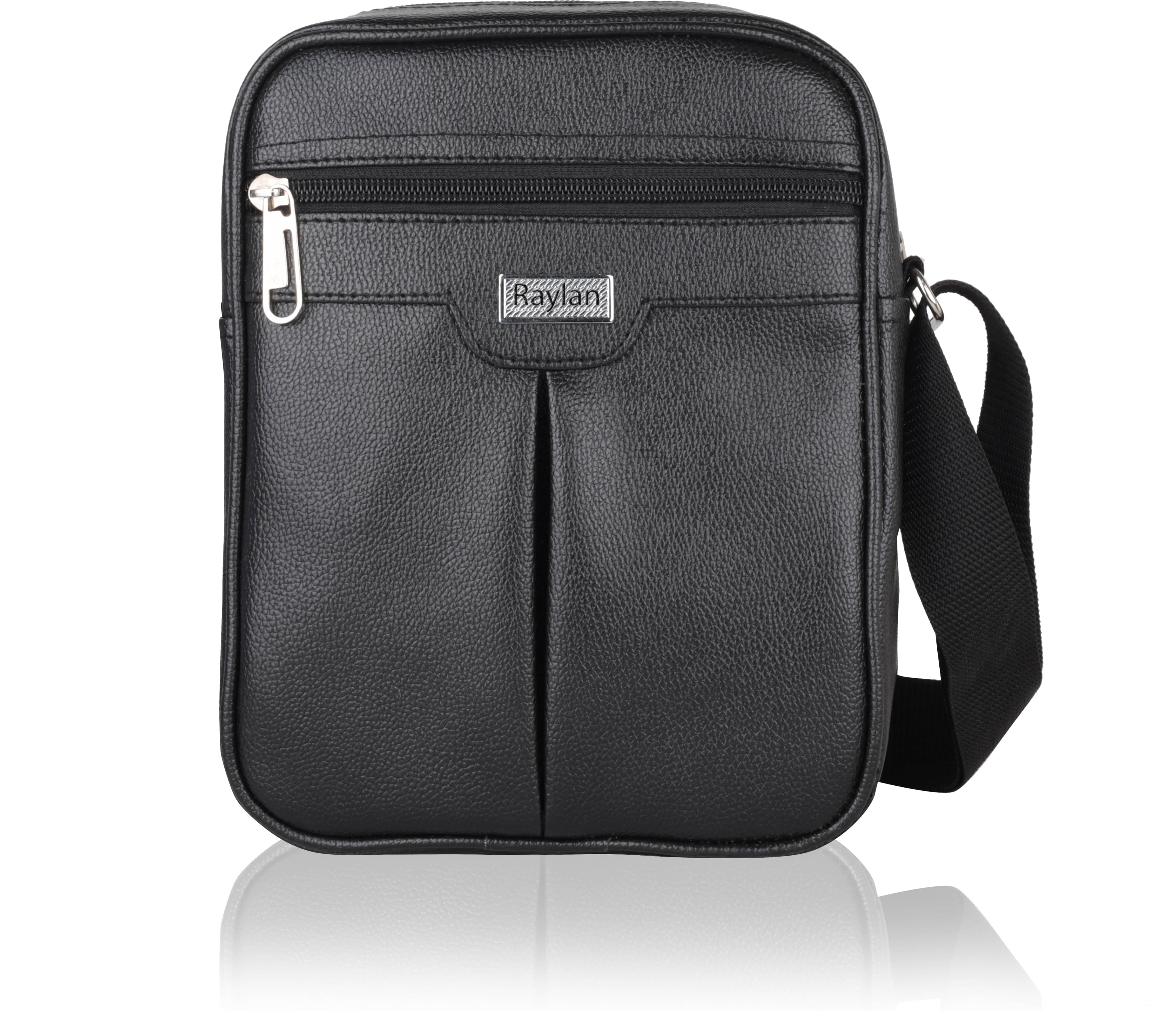 Raylan Black Textured Messenger Bag - Handbags | Buy online on ZillyBuy