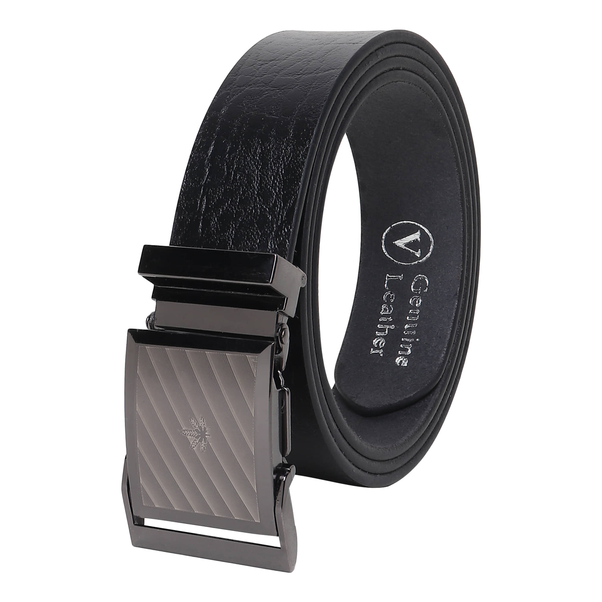 SILKSHOPPING - Black 100% Leather Men's Formal Belt ( Pack of 1 )