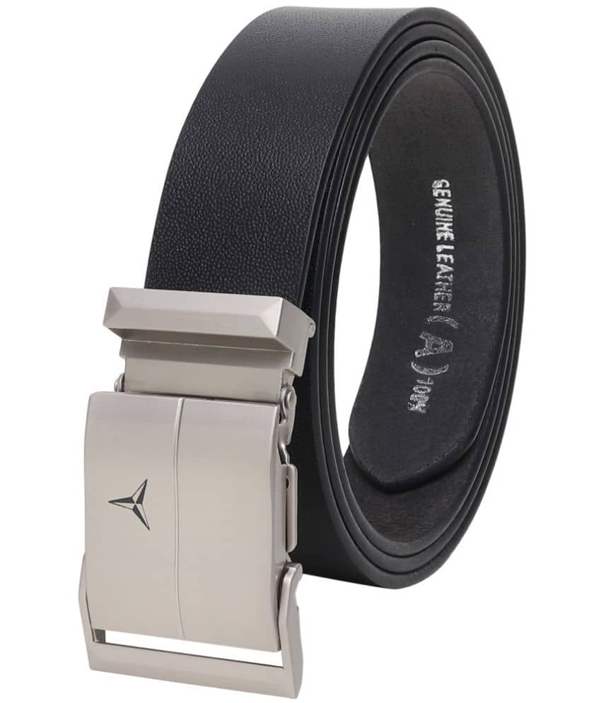 SILKSHOPPING - Black 100% Leather Men's Formal Belt ( Pack of 1 )