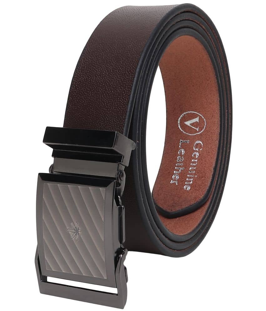 SILKSHOPPING - Brown 100% Leather Men's Formal Belt ( Pack of 1 )