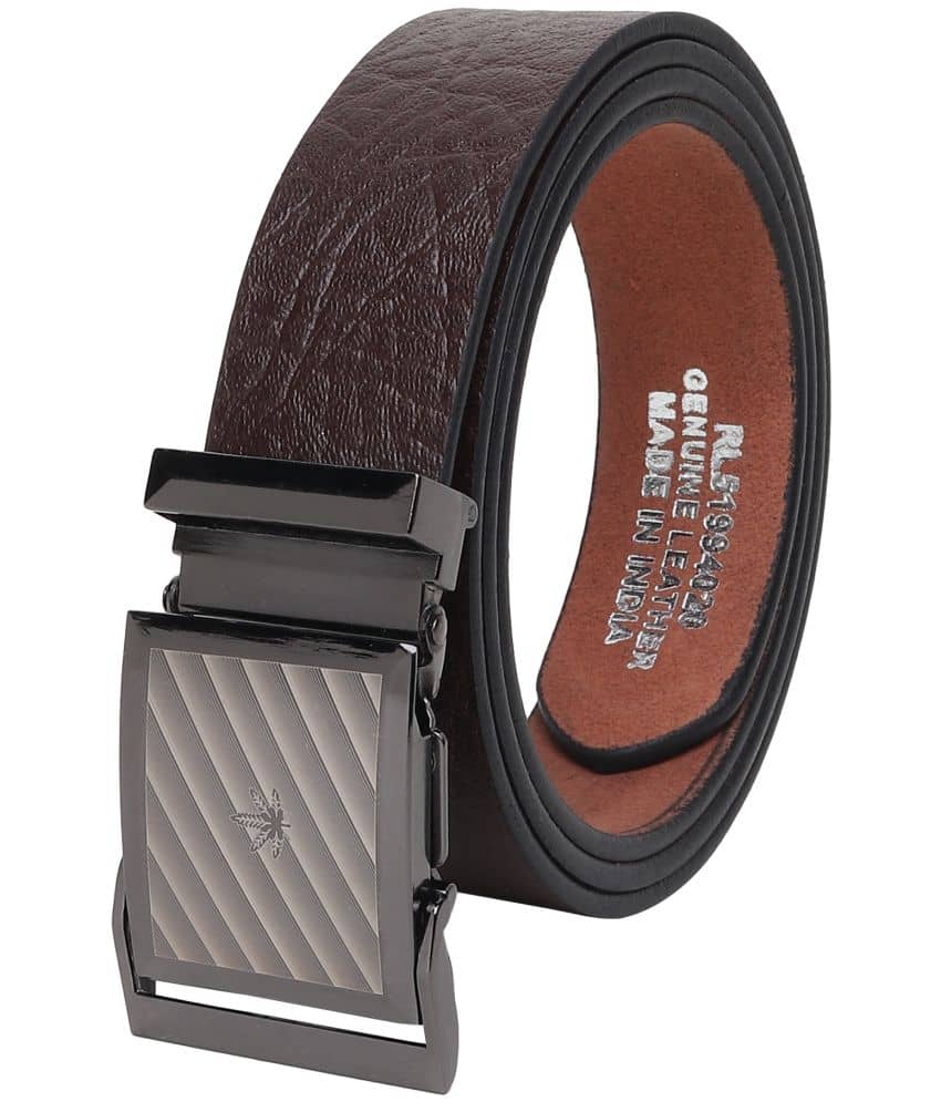 SILKSHOPPING - Brown 100% Leather Men's Formal Belt ( Pack of 1 )