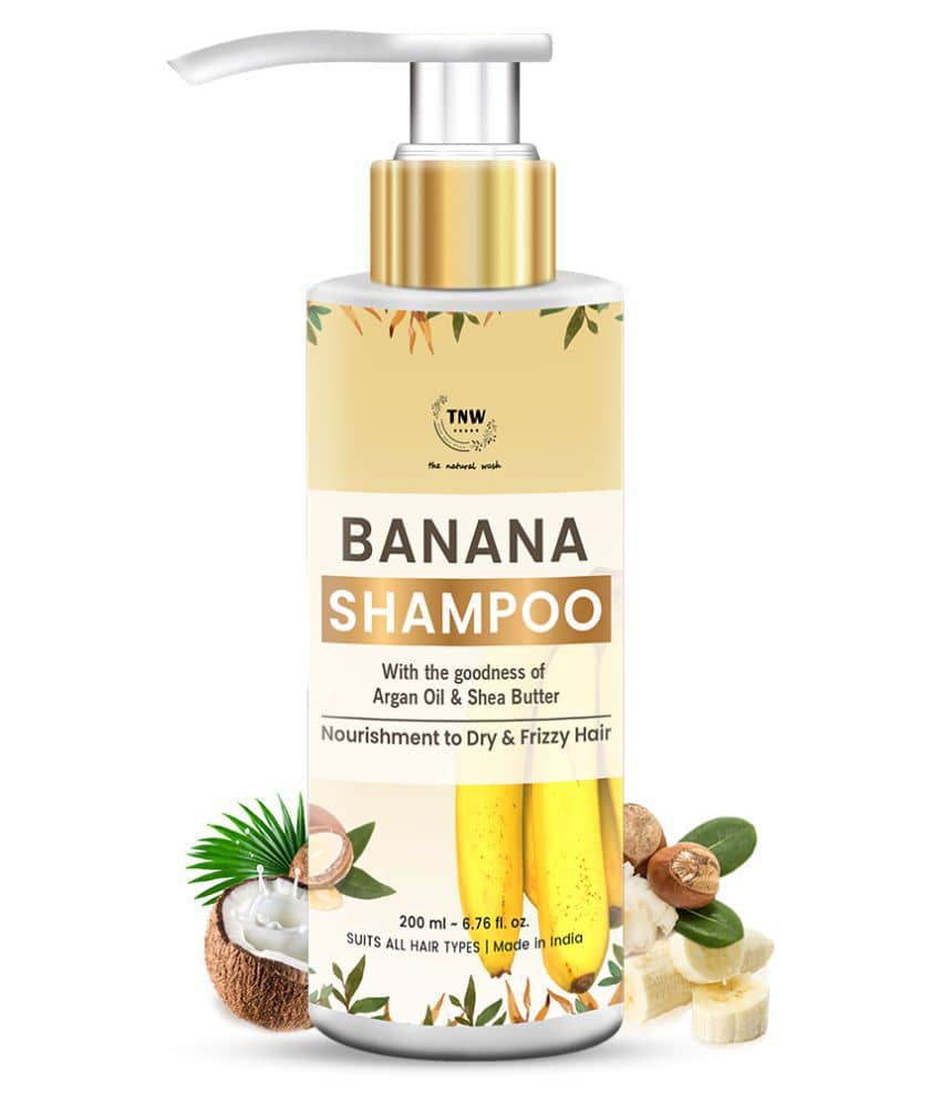 TNW - The Natural Wash Banana Shampoo, Anti,Frizz Shampoo For All Hair Types, 200Ml