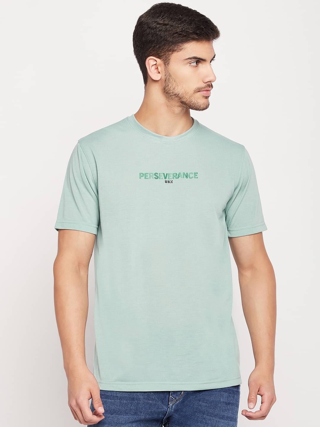     			UBX Pack of 1 Cotton Blend Regular Fit Men's T-Shirt ( Sea Green )