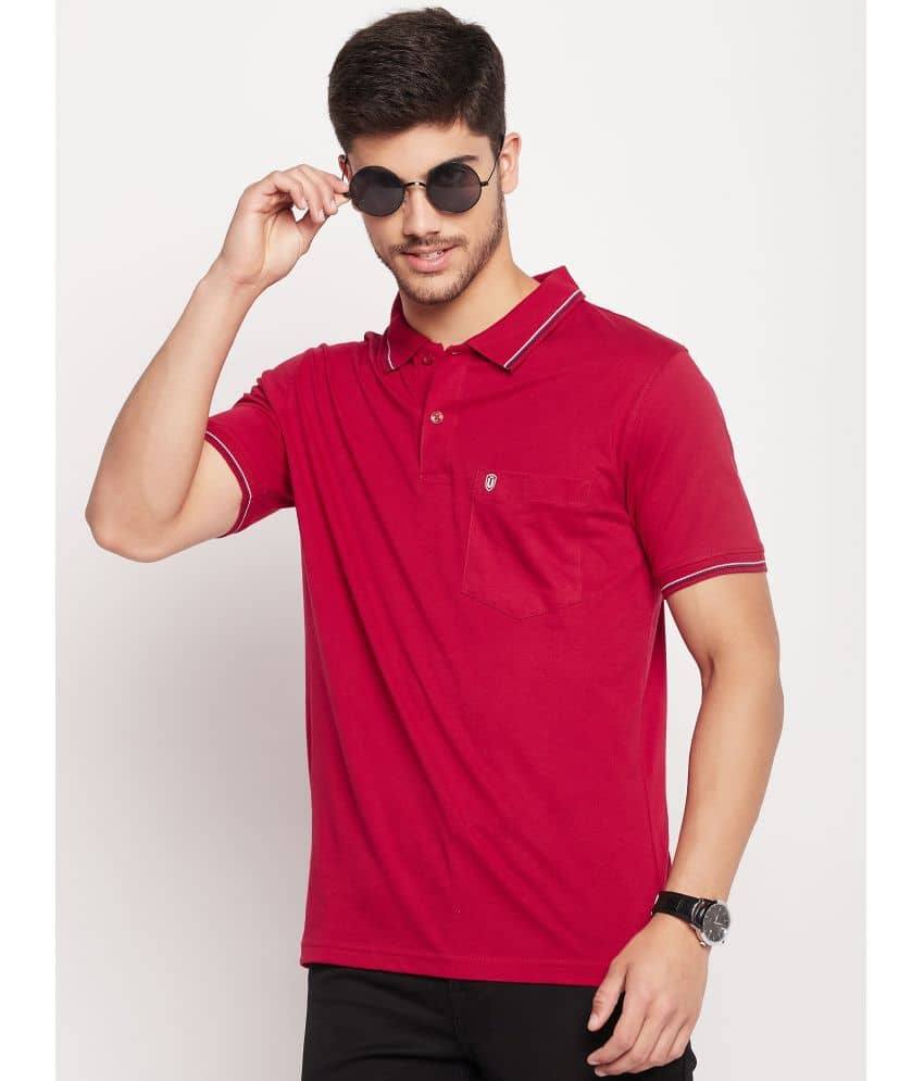 UNIBERRY Pack of 1 Cotton Blend Regular Fit Solid Half Sleeves Men's Polo T Shirt ( Olive )