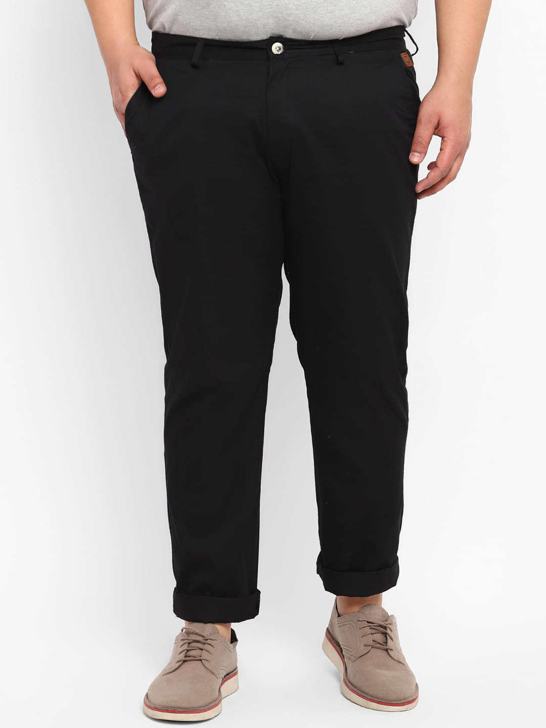     			Urbano Plus Black Regular Chinos ( Pack of 1 )