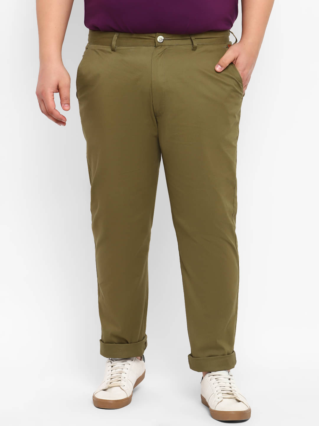     			Urbano Plus Green Regular Chinos ( Pack of 1 )